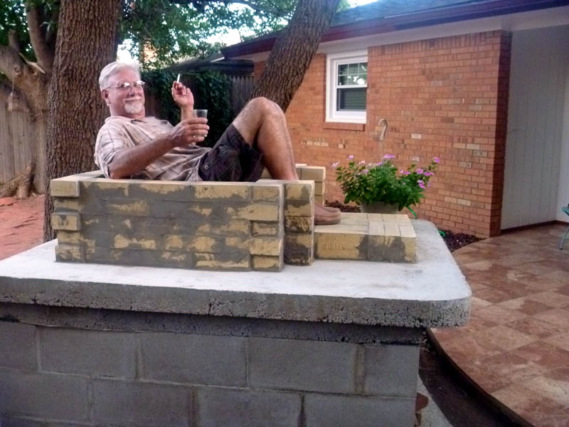 jim enjoying the progress