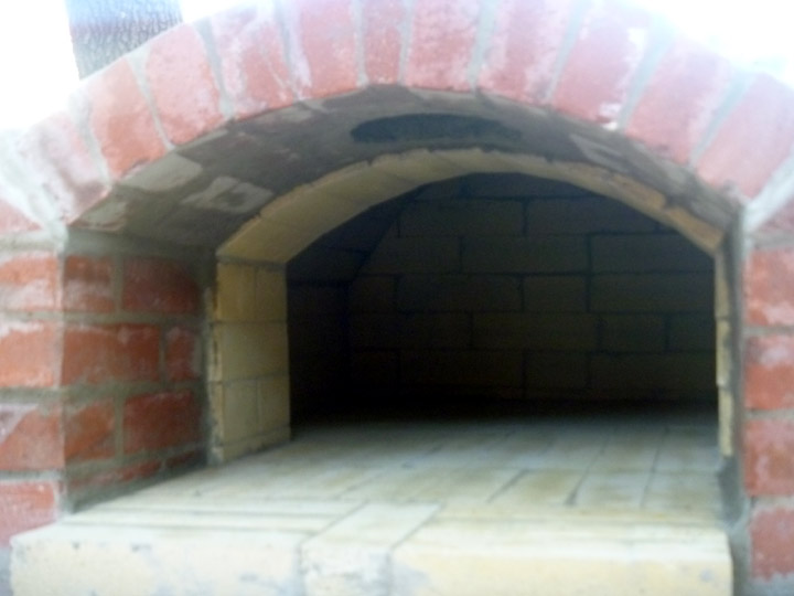oven interior with chimney area