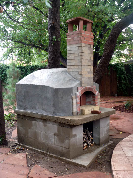 chimney finished and insulation layer smoothed over