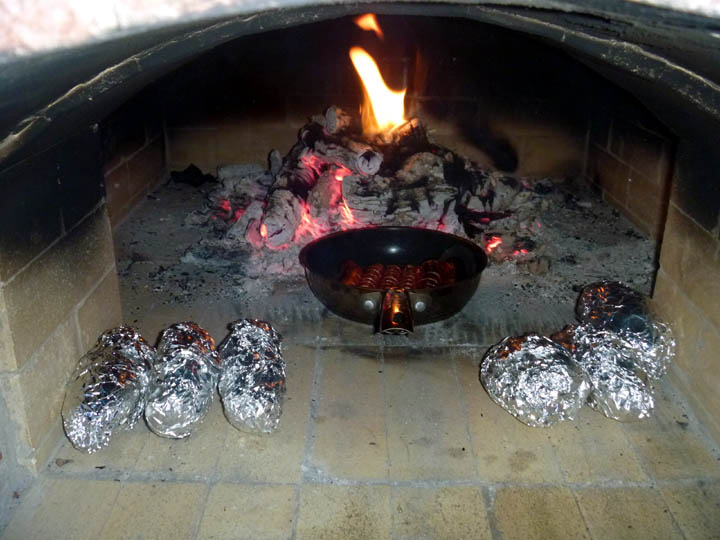 hot dogs and potatoes