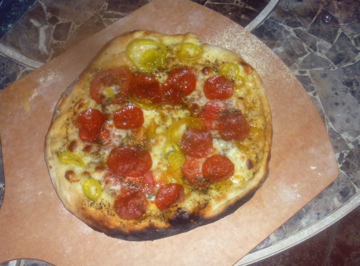 our first pizza cooked